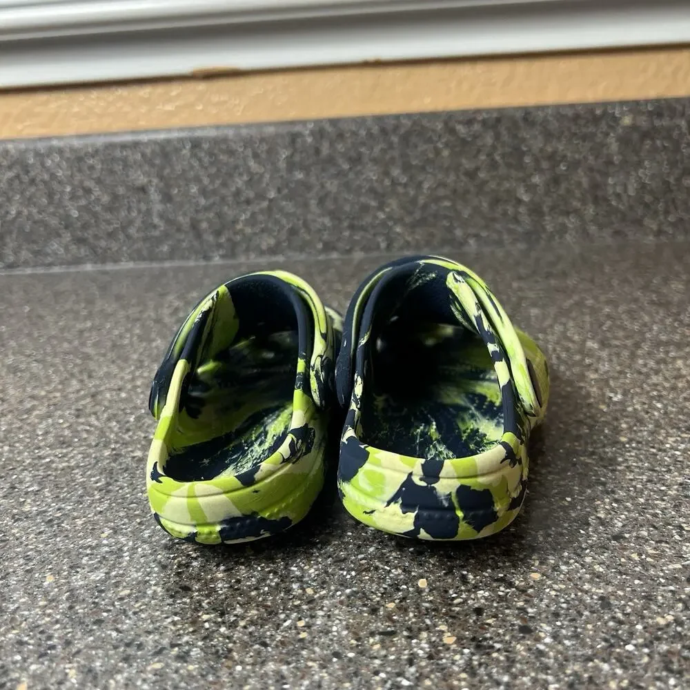 Crocs Iconic Comfort Toddler Little Kids 9 Tie Dye Clogs Muticolor Mule Slip On